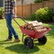 Garden Wheelbarrow 5-Cubic Feet Steel PP Frame 330 lbs Capacity